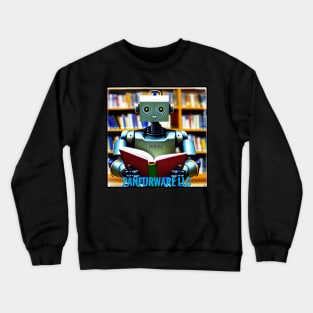 AI Robot Reading Books Crewneck Sweatshirt